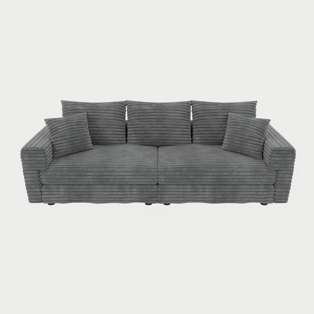 4 Seat Sofa, Modern Comfy Upholstered Sofa Cloud Couch, Deep Seat Couches With Soft Pillows