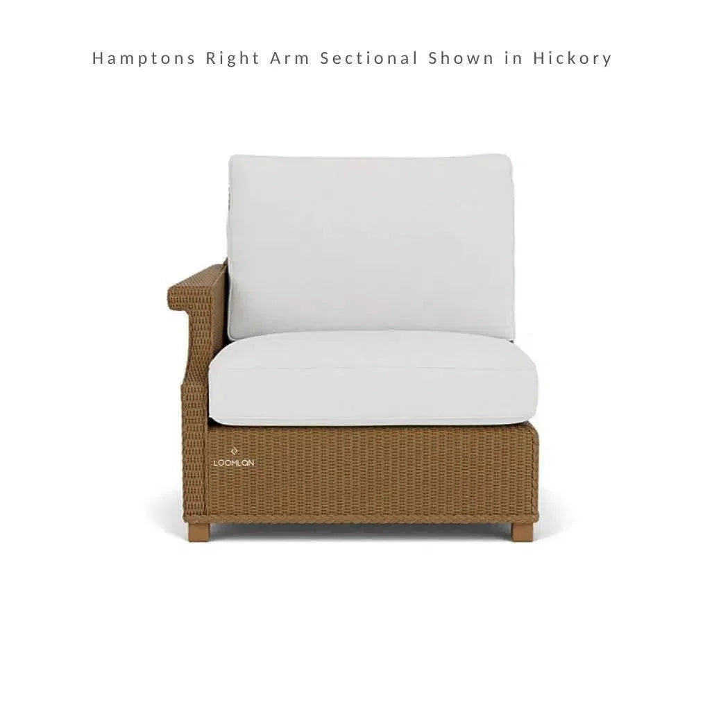 Hamptons Outdoor Wicker L-Shaped Sectional With Table