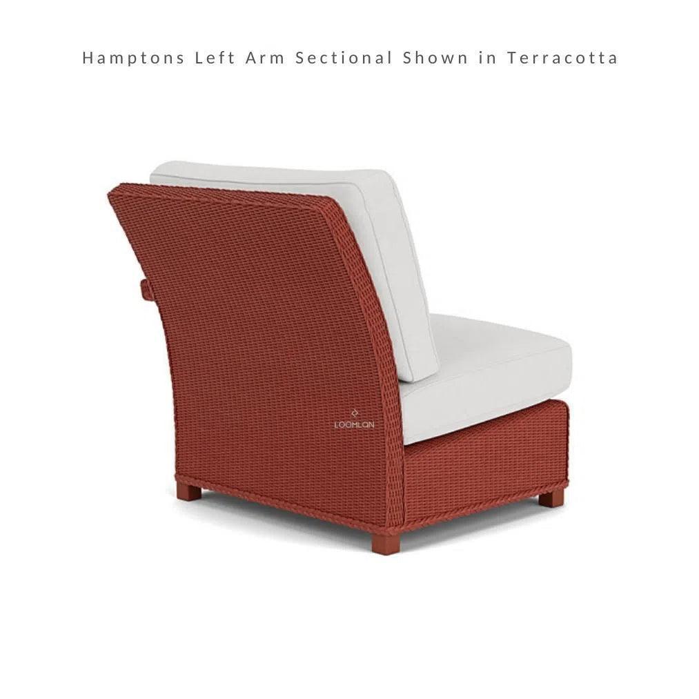 Hamptons Outdoor Wicker L-Shaped Sectional With Table