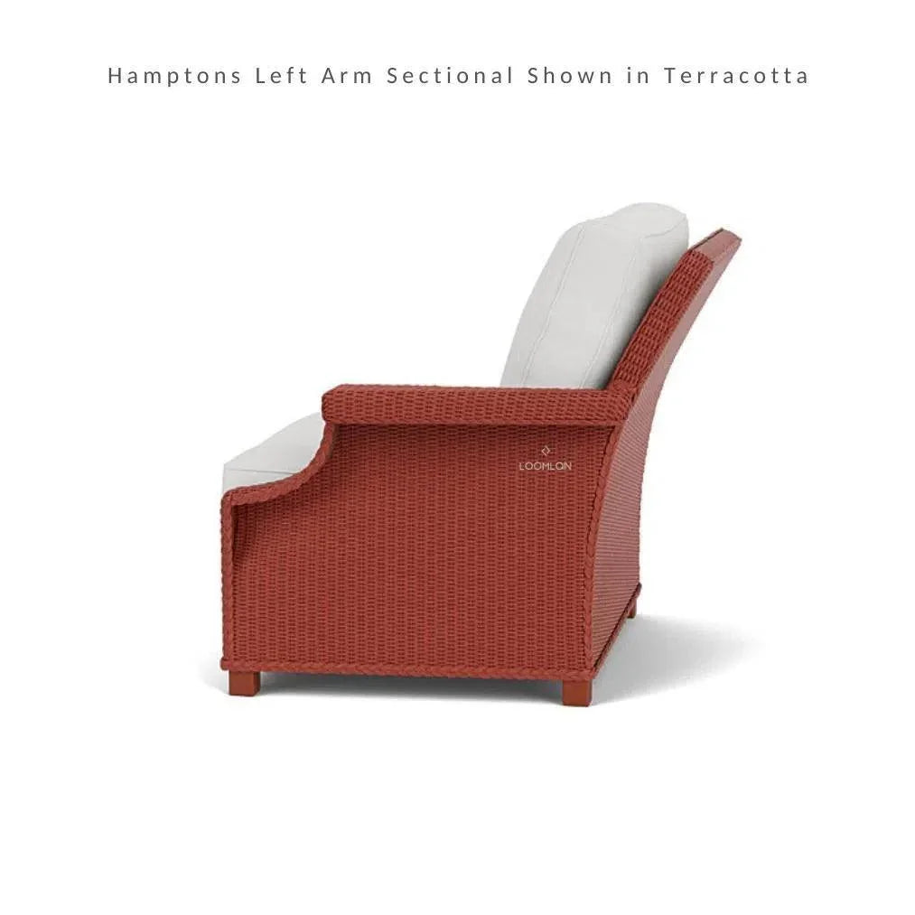 Hamptons Outdoor Wicker L-Shaped Sectional With Table