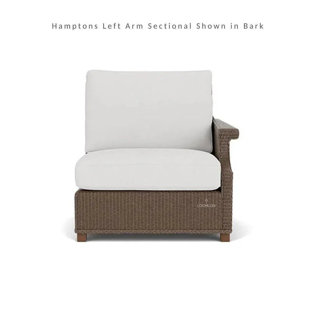Hamptons Outdoor Wicker L-Shaped Sectional With Table