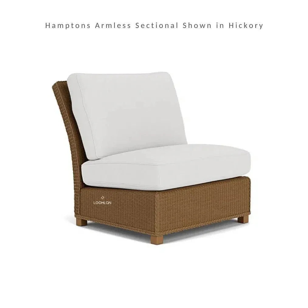 Hamptons Outdoor Wicker L-Shaped Sectional With Table
