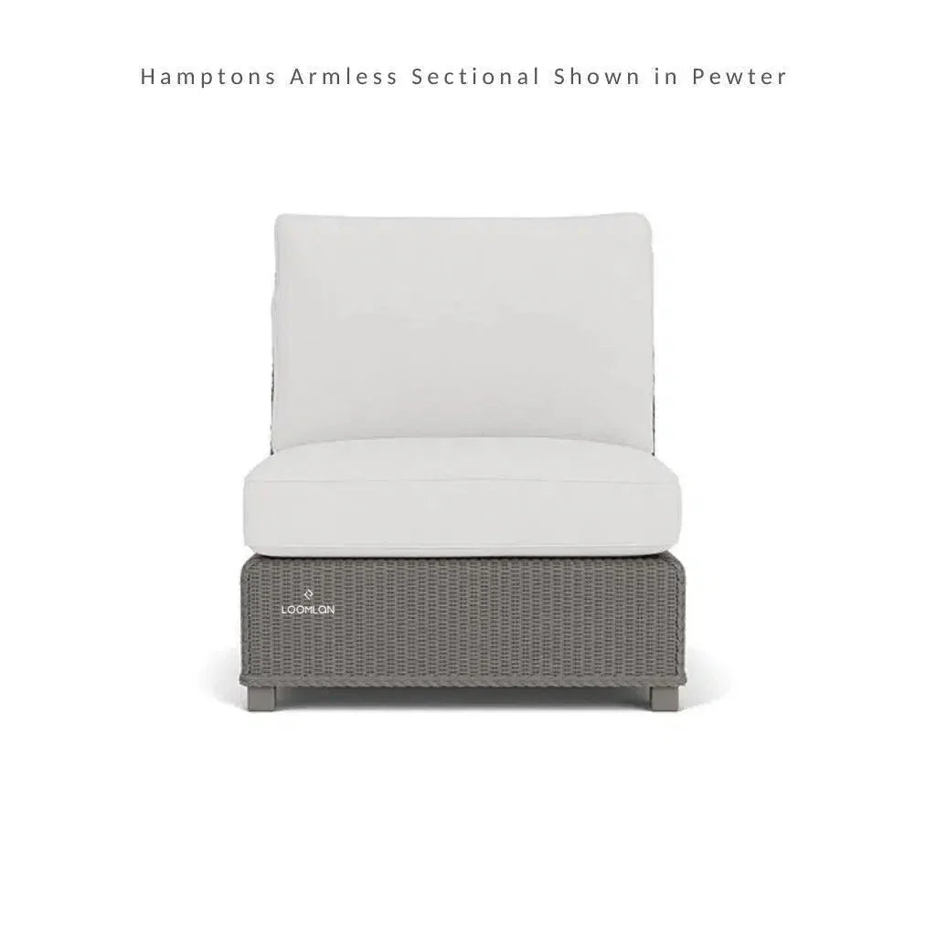 Hamptons Outdoor Wicker L-Shaped Sectional With Table