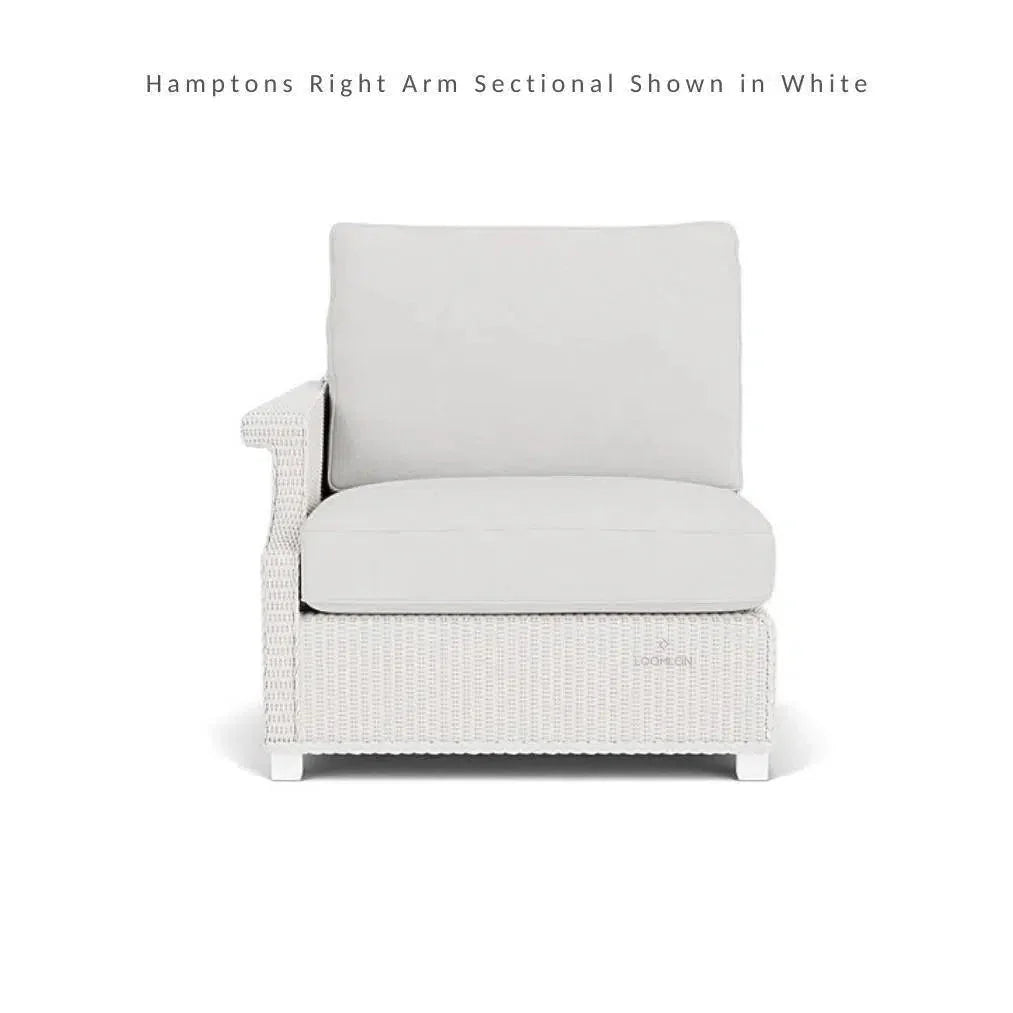Hamptons Outdoor Wicker Sectional with Coffee Table Set