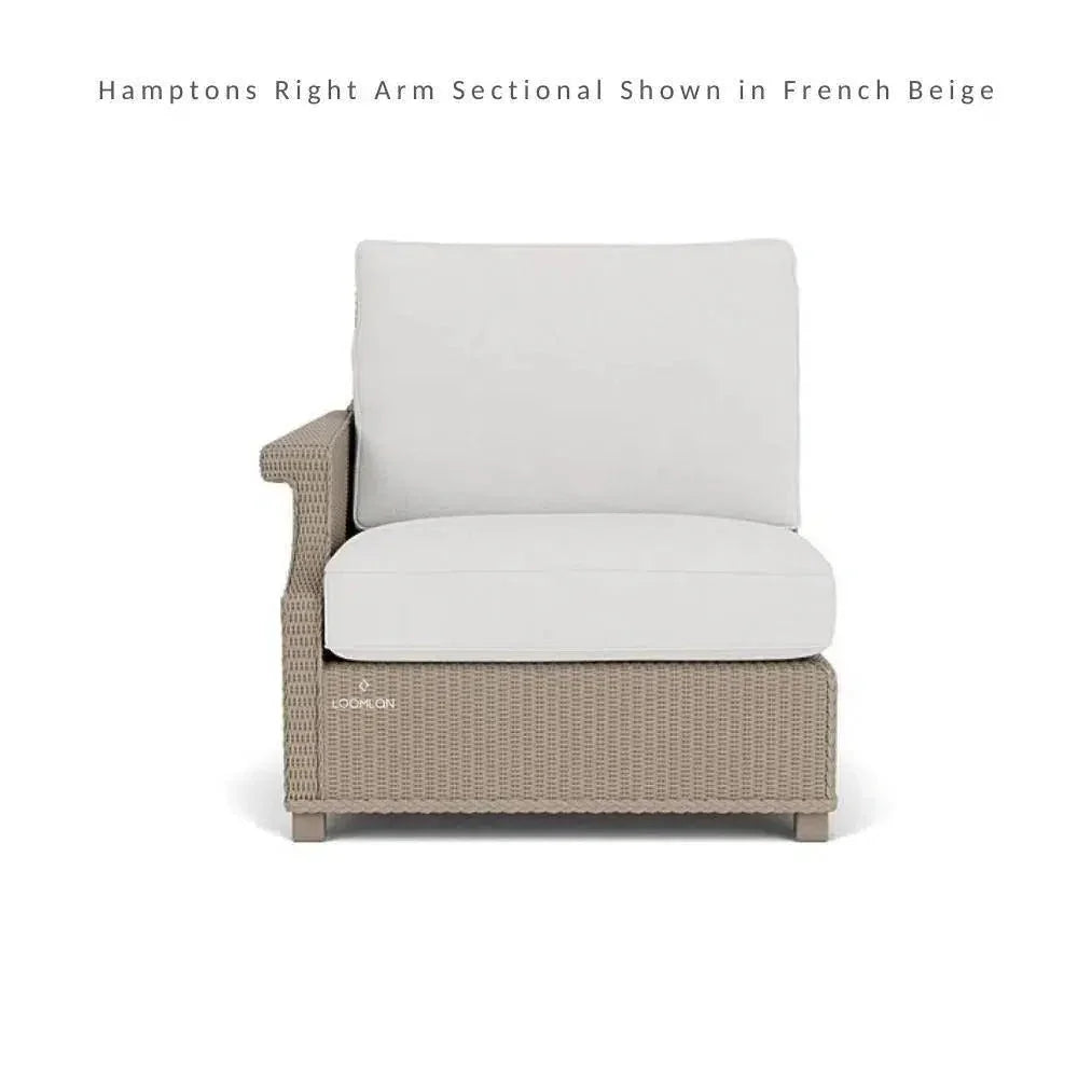 Hamptons Outdoor Wicker Sectional with Coffee Table Set