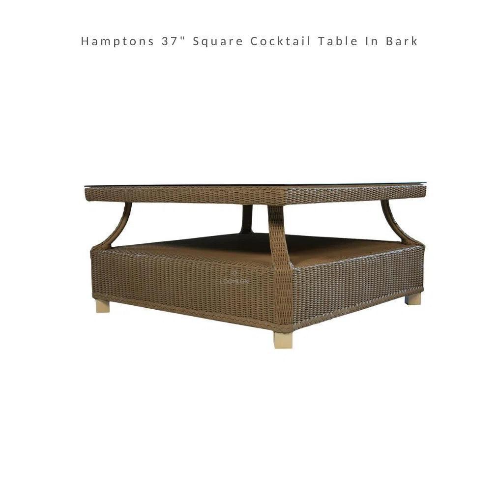 Hamptons Outdoor Wicker Sectional with Coffee Table Set