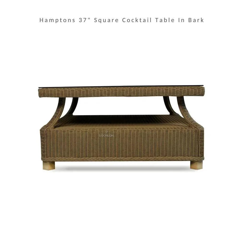 Hamptons Outdoor Wicker Sectional with Coffee Table Set