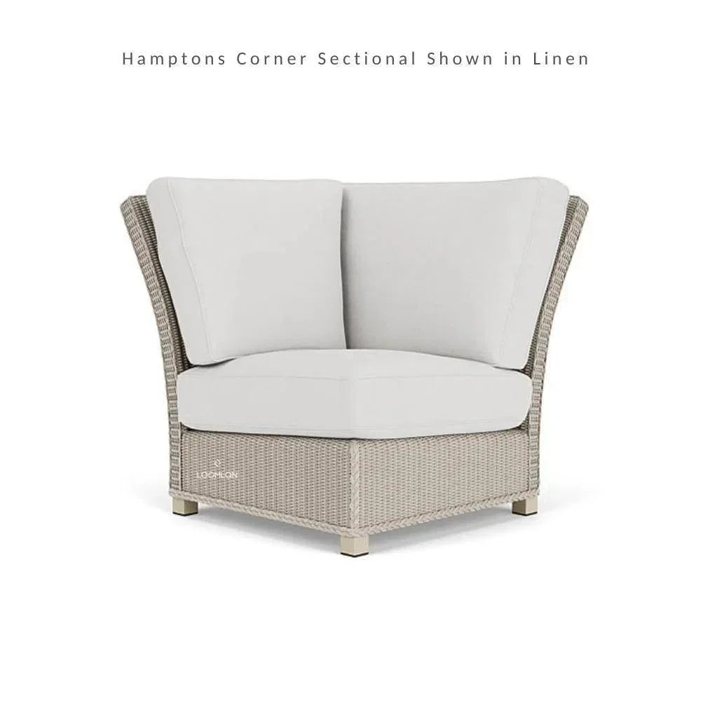 Hamptons Outdoor Wicker Sectional with Coffee Table Set
