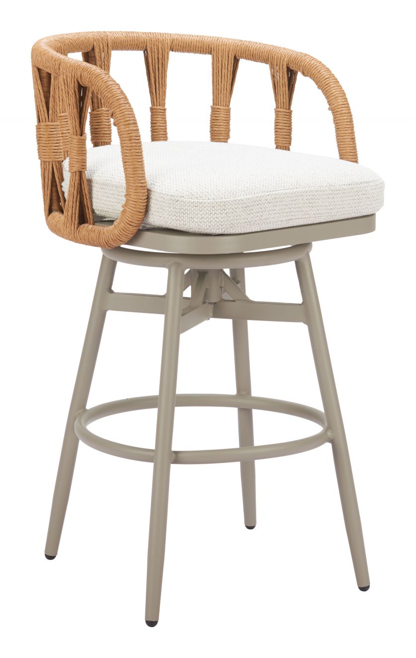 Safal Olefin Fabric Swivel Outdoor Barstool