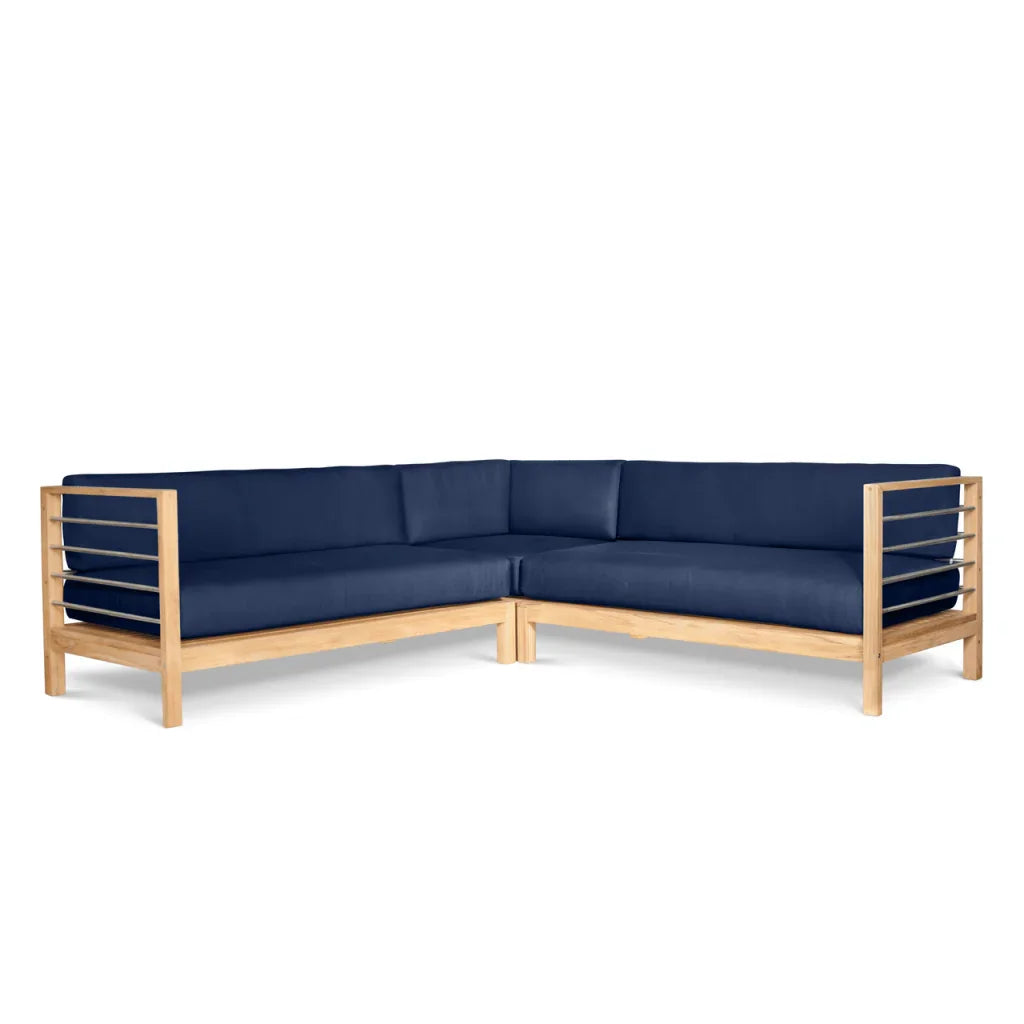 SoHo Patio Sectional Deep Sofa Set with Sunbrella 7PC