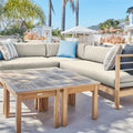 SoHo Patio Sectional Deep Sofa Set with Sunbrella 7PC