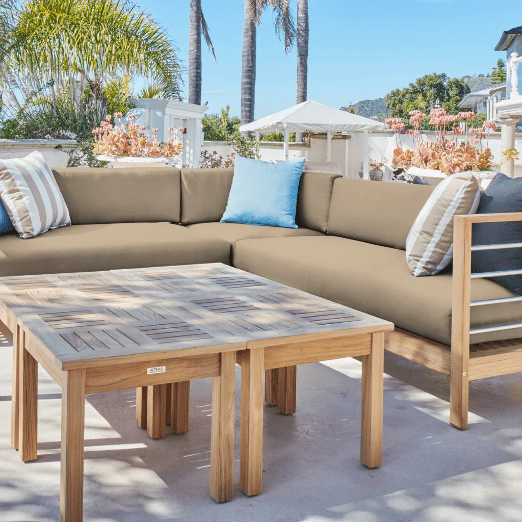 SoHo Patio Sectional Deep Sofa Set with Sunbrella 7PC