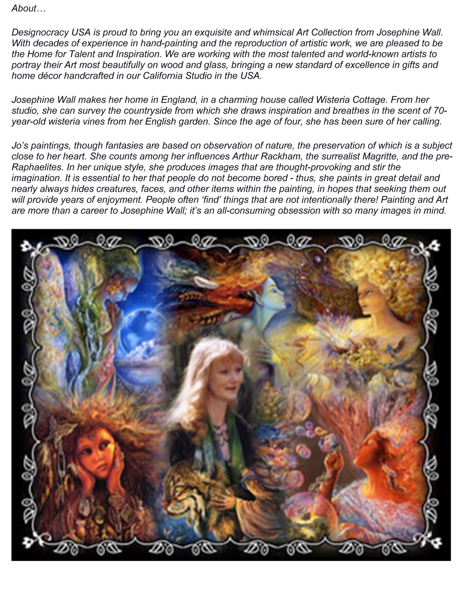 Dreams of Atlantis Wall Hanger by Josephine Wall - Coastal Sea-Life Decor - 8472102H-JW