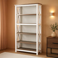 Bush Furniture Key West 66 Inch Bookcase Shiplap Gray White
