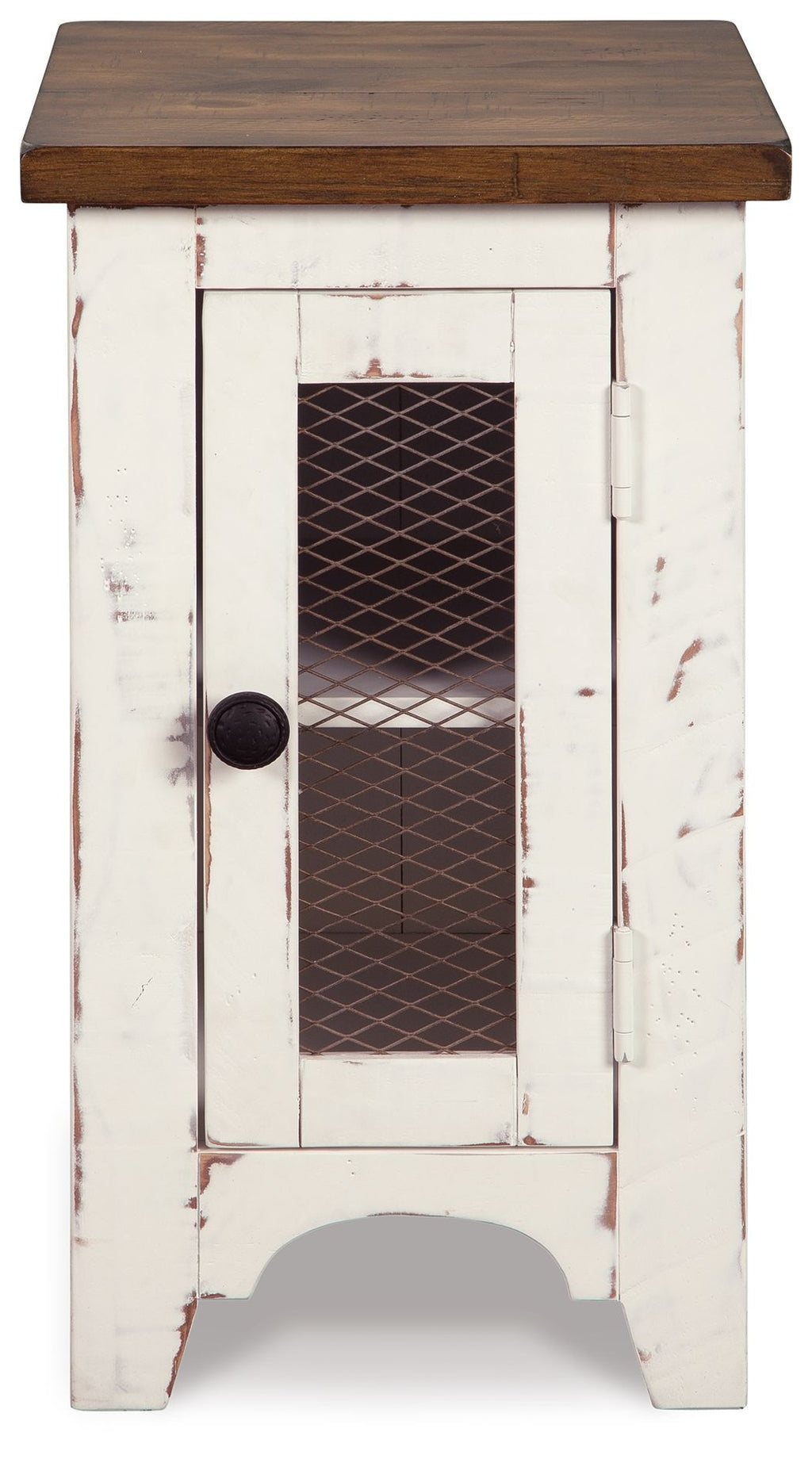 Wystfield - Chair Side End Table - White / Brown