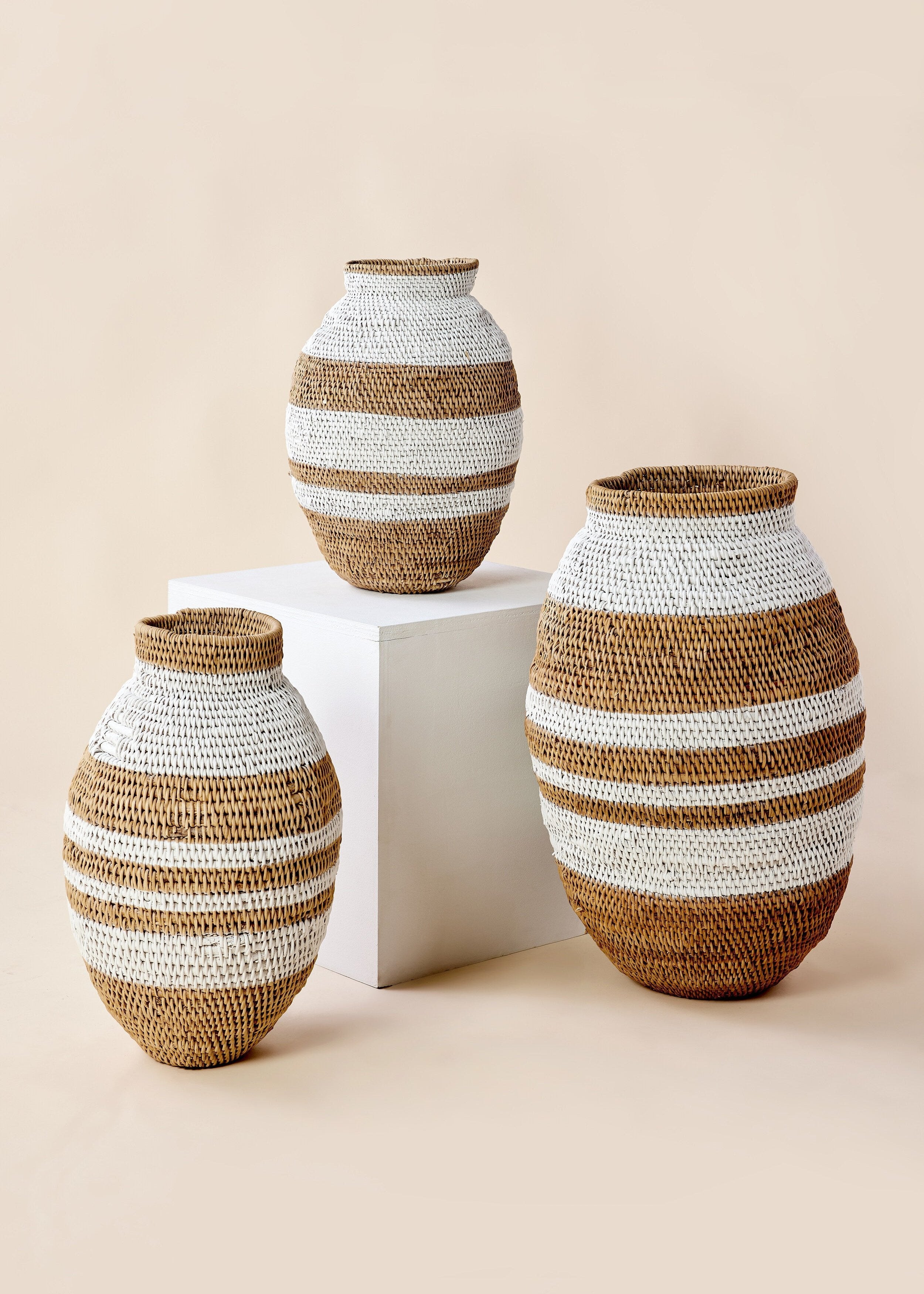 White Striped Buhera Basket